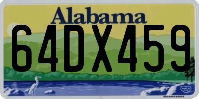 AL license plate 64DX459