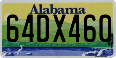 AL license plate 64DX460