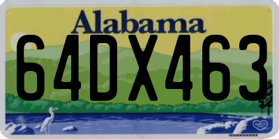 AL license plate 64DX463