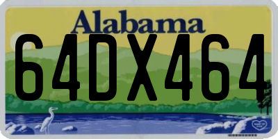AL license plate 64DX464