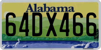 AL license plate 64DX466