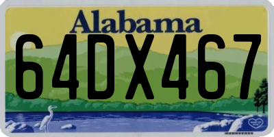 AL license plate 64DX467