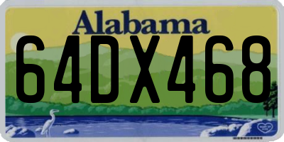 AL license plate 64DX468