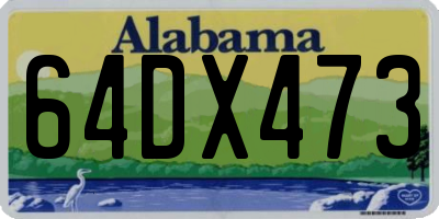 AL license plate 64DX473
