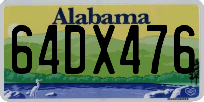 AL license plate 64DX476