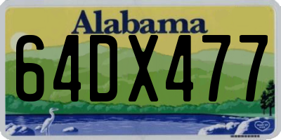 AL license plate 64DX477
