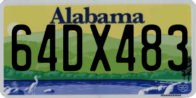 AL license plate 64DX483