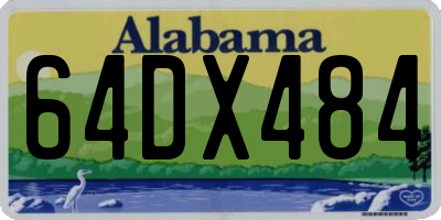 AL license plate 64DX484