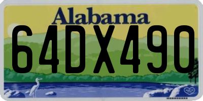 AL license plate 64DX490