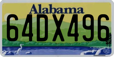 AL license plate 64DX496