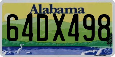 AL license plate 64DX498