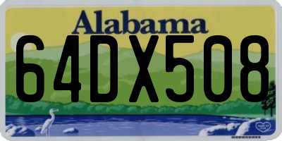 AL license plate 64DX508