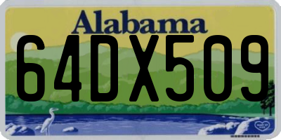 AL license plate 64DX509