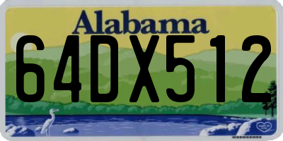AL license plate 64DX512