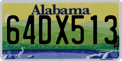 AL license plate 64DX513