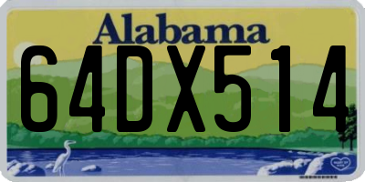 AL license plate 64DX514