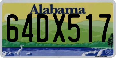 AL license plate 64DX517
