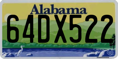 AL license plate 64DX522