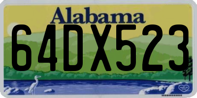 AL license plate 64DX523