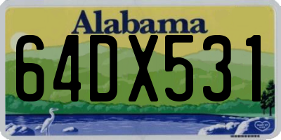 AL license plate 64DX531