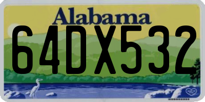 AL license plate 64DX532