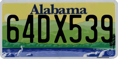 AL license plate 64DX539