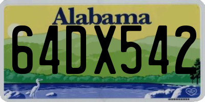 AL license plate 64DX542