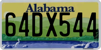 AL license plate 64DX544