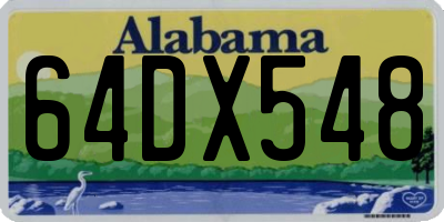 AL license plate 64DX548