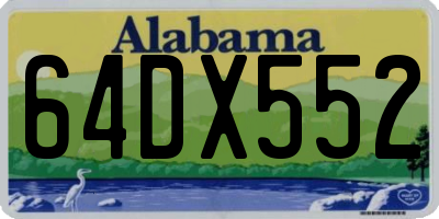 AL license plate 64DX552