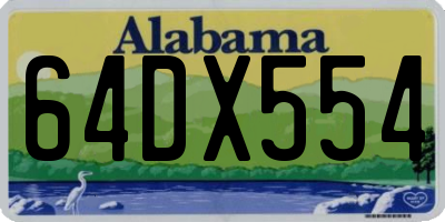 AL license plate 64DX554