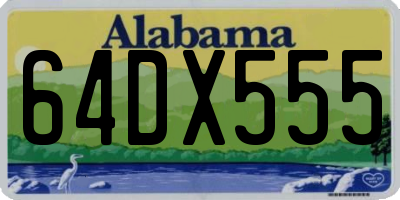 AL license plate 64DX555