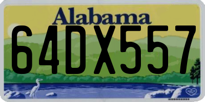 AL license plate 64DX557