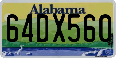 AL license plate 64DX560