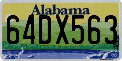AL license plate 64DX563