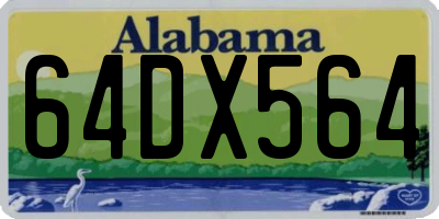 AL license plate 64DX564
