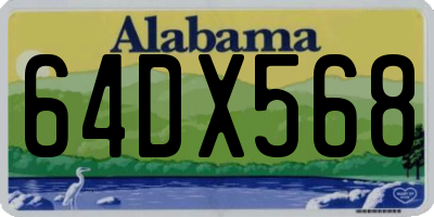 AL license plate 64DX568