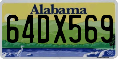 AL license plate 64DX569
