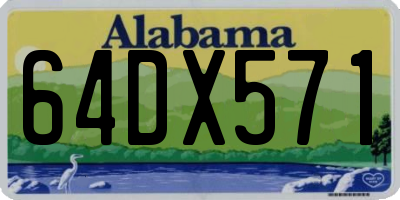 AL license plate 64DX571