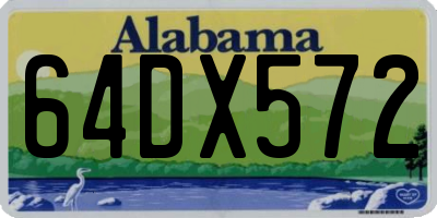 AL license plate 64DX572