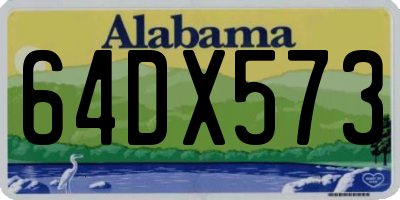 AL license plate 64DX573