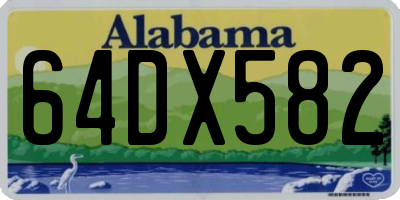 AL license plate 64DX582