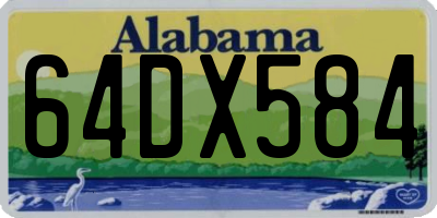 AL license plate 64DX584