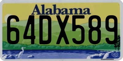 AL license plate 64DX589