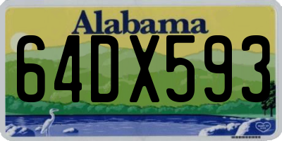 AL license plate 64DX593