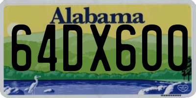 AL license plate 64DX600
