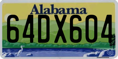 AL license plate 64DX604