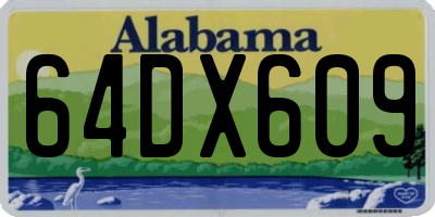AL license plate 64DX609