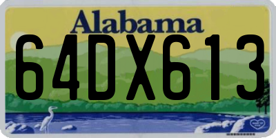 AL license plate 64DX613
