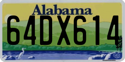 AL license plate 64DX614